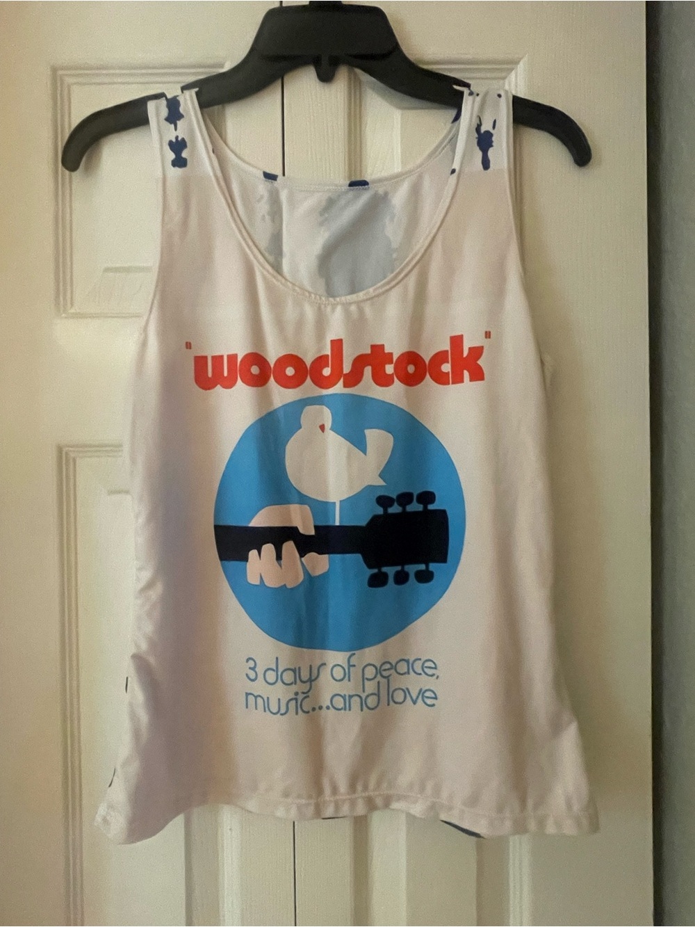 Woodstock White Graphic Tank Top - 3 Days of Peace
